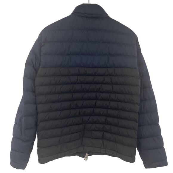 T Down by Theory X Uniqlo Puffer Coat Dual Zipper Colorblock Navy Black Womens L - Picture 4 of 5